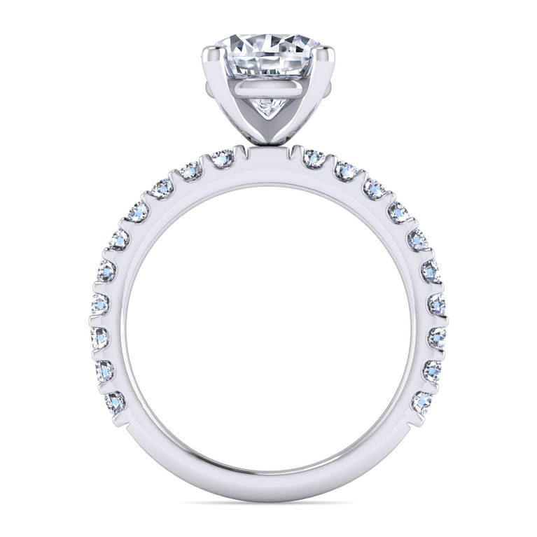 Amata - 14K White Gold Round Diamond Engagement Ring - 0.5 ct - Shot 2