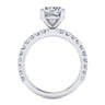 Amata - 14K White Gold Round Diamond Engagement Ring - 0.5 ct