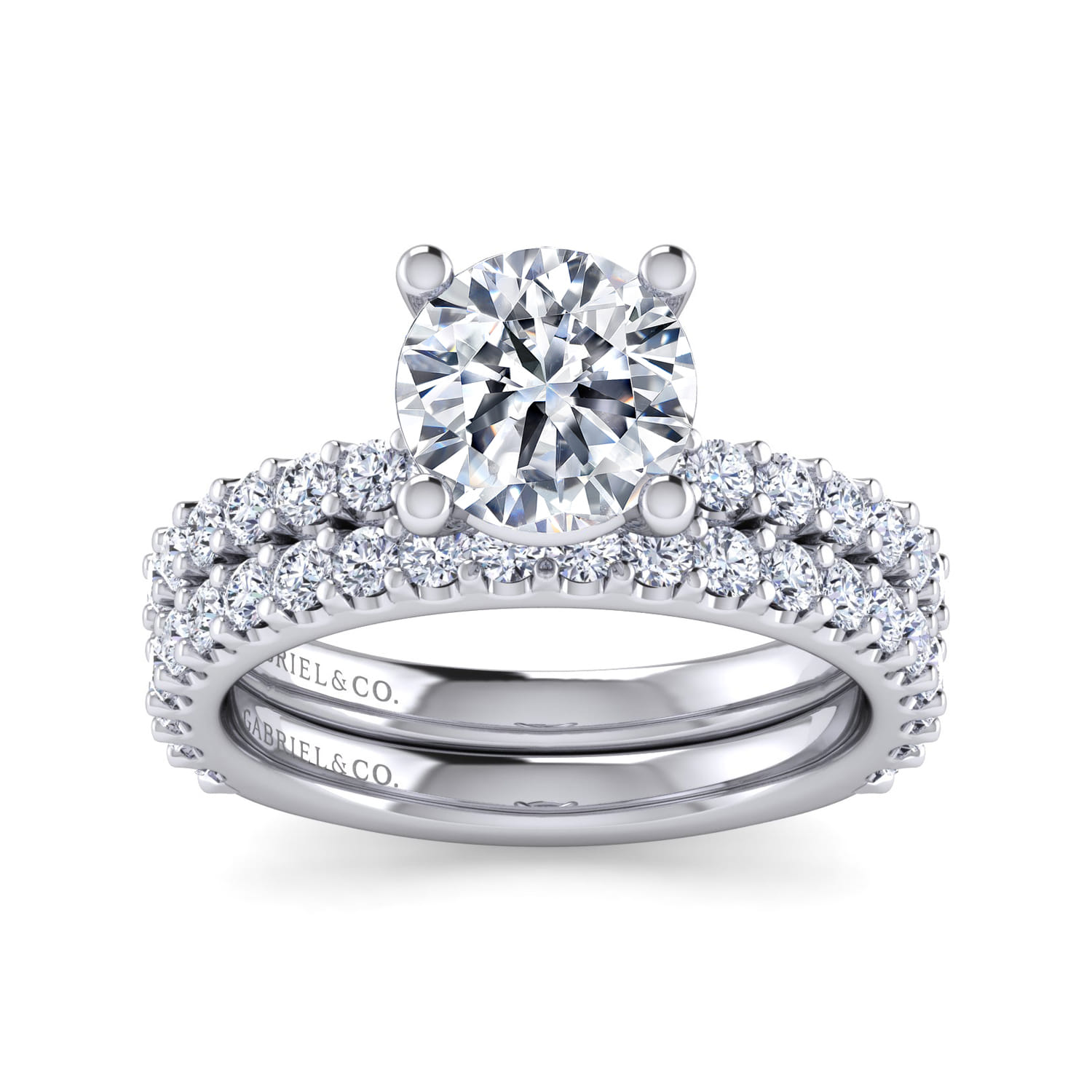Amata - 14K White Gold Round Diamond Engagement Ring - 0.5 ct - Shot 4