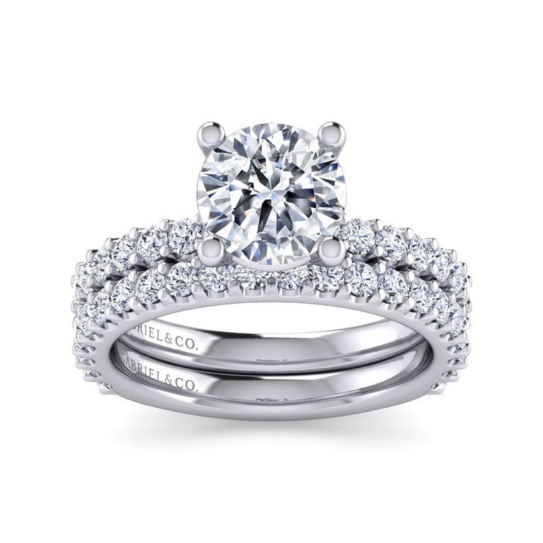 Amata - 14K White Gold Round Diamond Engagement Ring - 0.5 ct - Shot 4