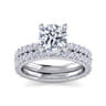 Amata - 14K White Gold Round Diamond Engagement Ring - 0.5 ct