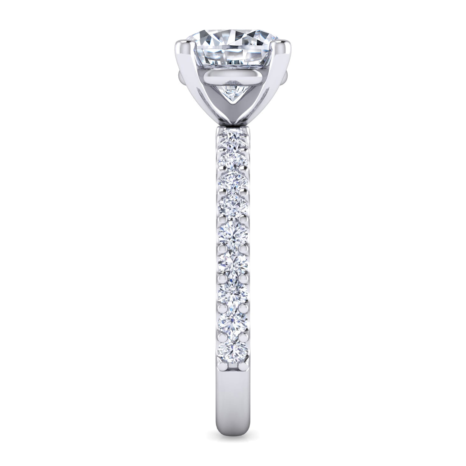 Amata - 14K White Gold Round Diamond Engagement Ring - 0.5 ct - Shot 5