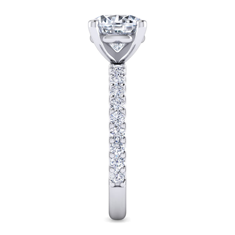 Amata - 14K White Gold Round Diamond Engagement Ring - 0.5 ct - Shot 5
