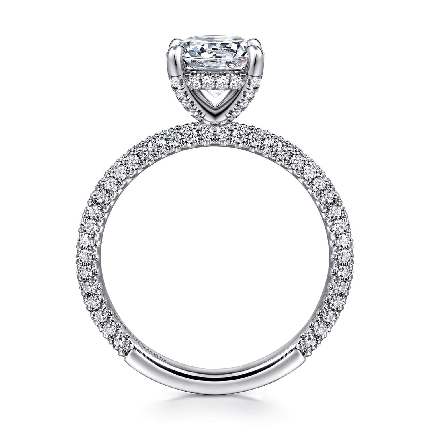 Alinna - 14K White Gold Round Diamond Engagement Ring - 0.7 ct - Shot 2