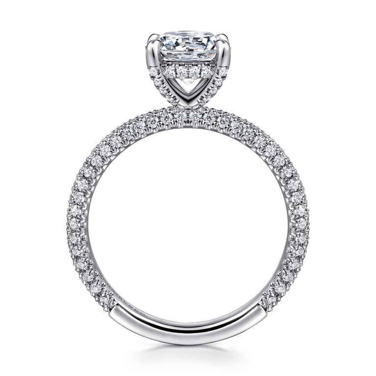 Alinna - 14K White Gold Round Diamond Engagement Ring - 0.7 ct - Shot 2