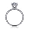 Alinna - 14K White Gold Round Diamond Engagement Ring - 0.7 ct