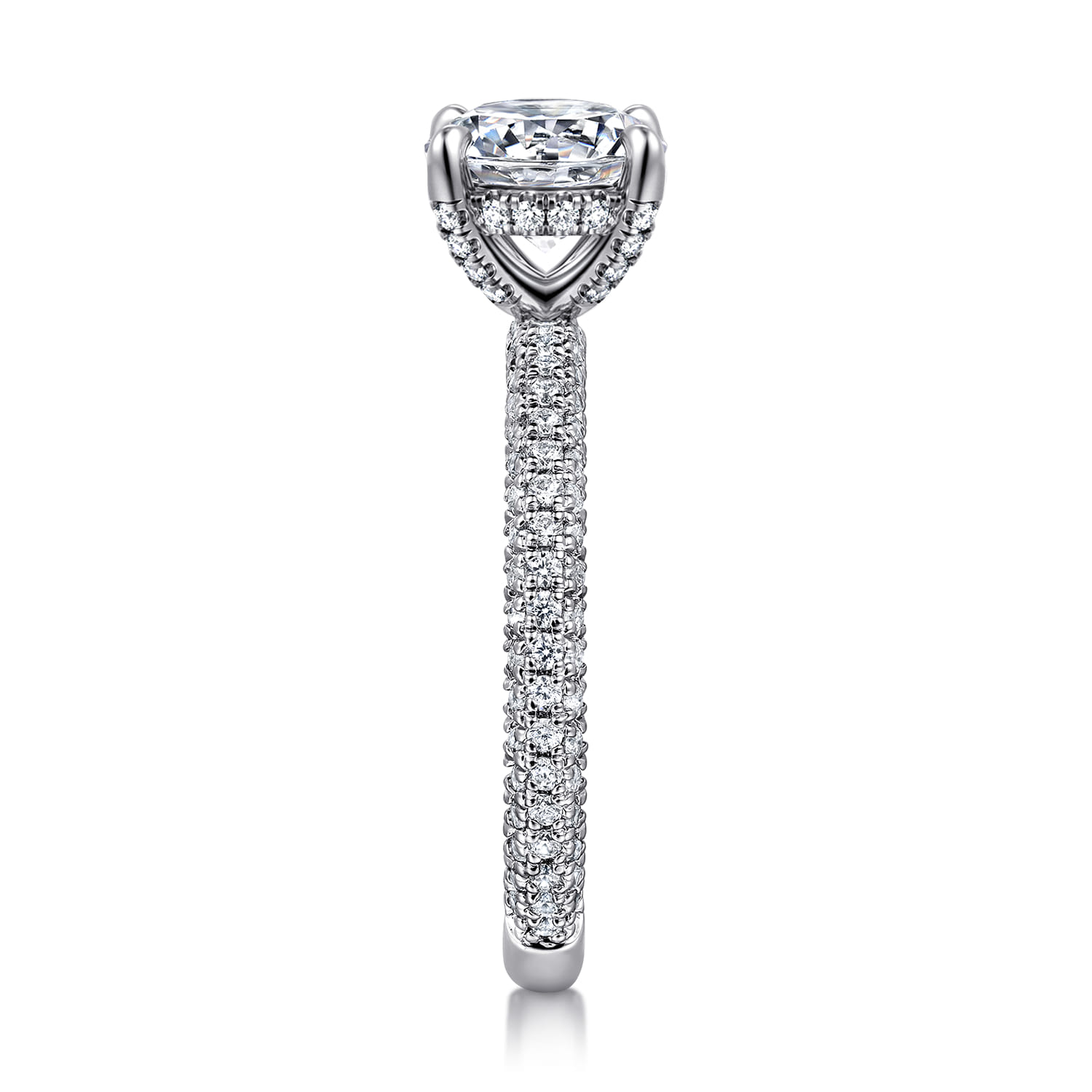 Alinna - 14K White Gold Round Diamond Engagement Ring - 0.7 ct - Shot 4