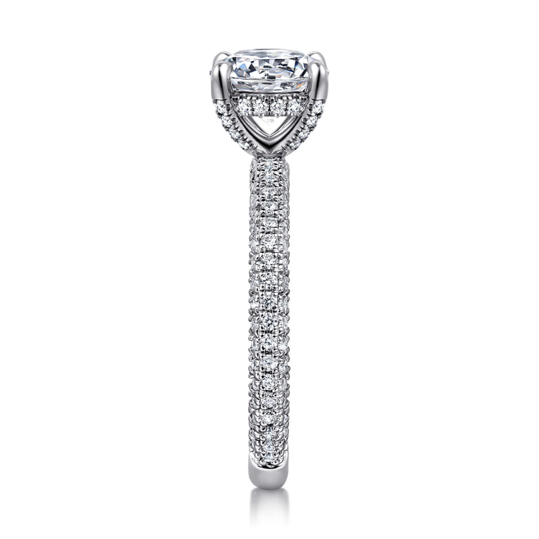 Alinna - 14K White Gold Round Diamond Engagement Ring - 0.7 ct - Shot 4