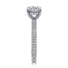 Alinna - 14K White Gold Round Diamond Engagement Ring - 0.7 ct