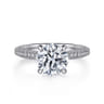 Alinna - 14K White Gold Round Diamond Engagement Ring - 0.7 ct