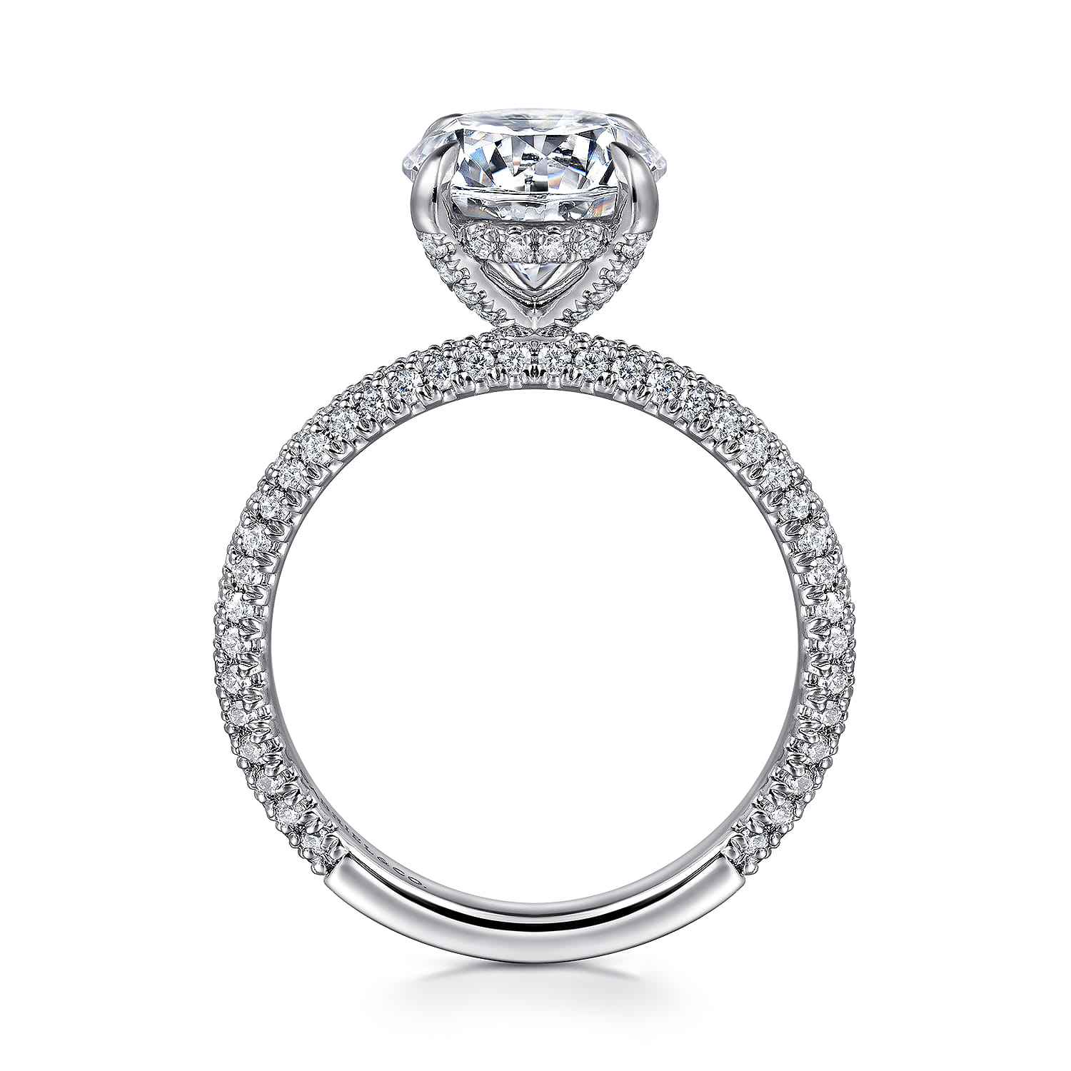 Alinna - 14K White Gold Round Diamond Engagement Ring - 0.7 ct - Shot 2