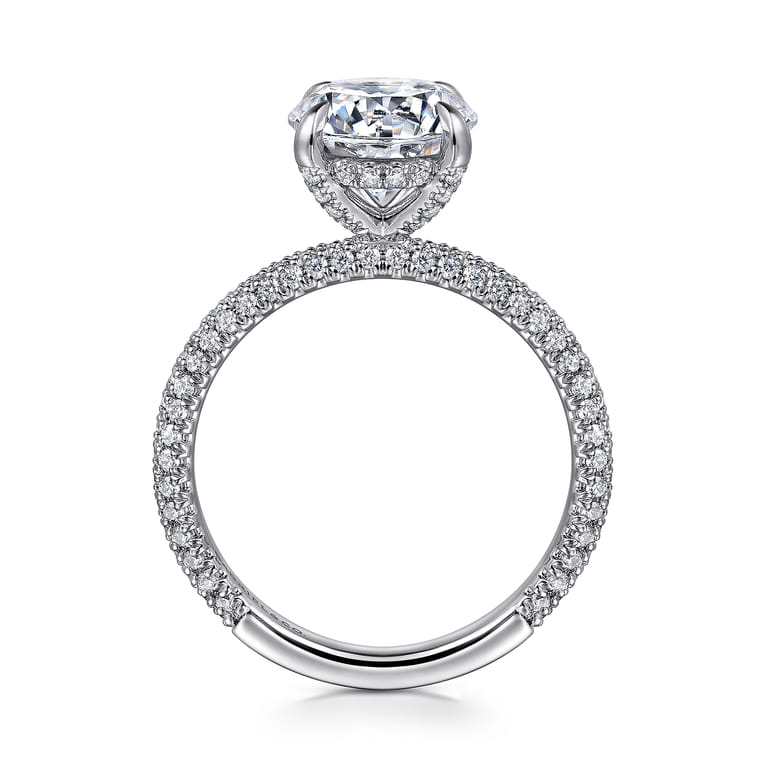 Alinna - 14K White Gold Round Diamond Engagement Ring - 0.7 ct - Shot 2