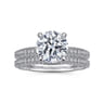 Alinna - 14K White Gold Round Diamond Engagement Ring - 0.7 ct