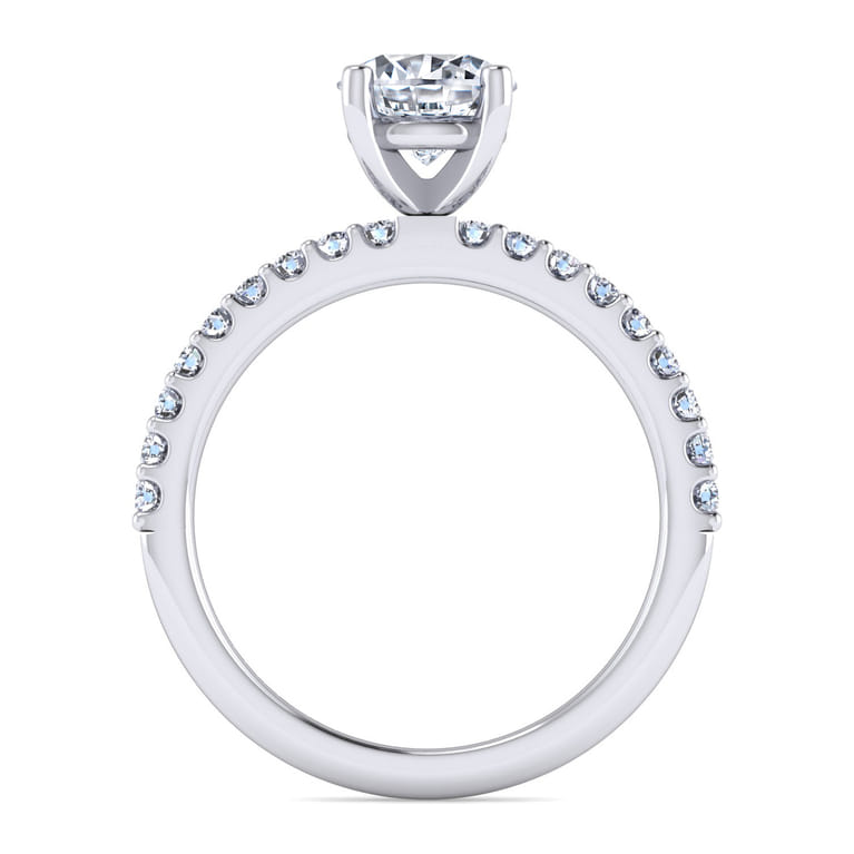 Amata - 14K White Gold Round Diamond Engagement Ring - 0.25 ct - Shot 2