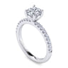 Amata - 14K White Gold Round Diamond Engagement Ring - 0.25 ct