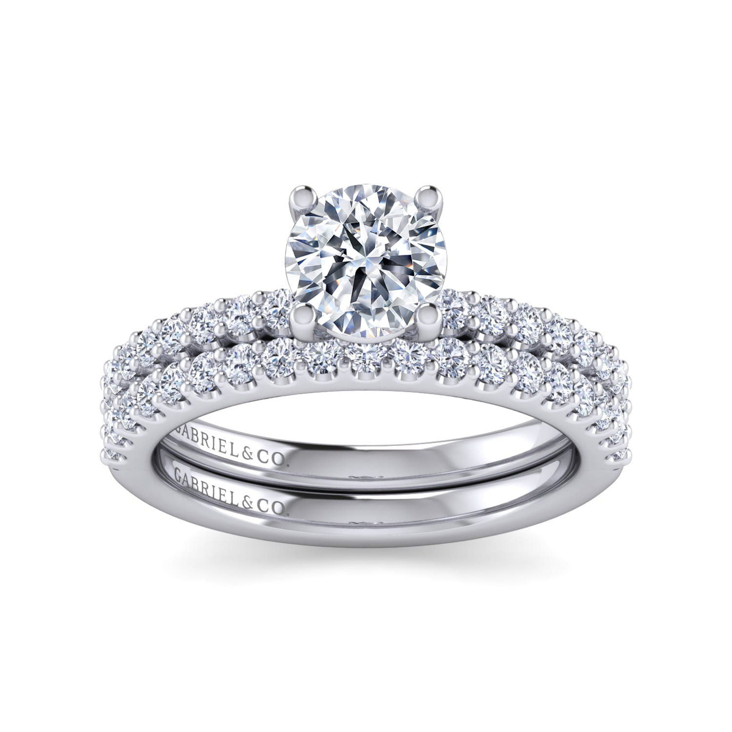 Amata - 14K White Gold Round Diamond Engagement Ring - 0.25 ct - Shot 4
