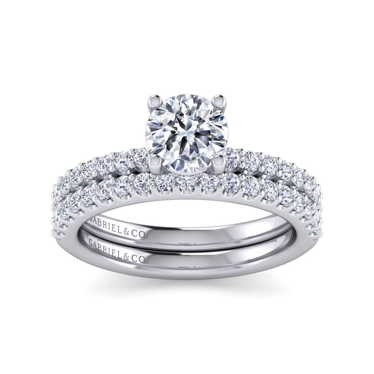 Amata - 14K White Gold Round Diamond Engagement Ring - 0.25 ct - Shot 4