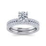 Amata - 14K White Gold Round Diamond Engagement Ring - 0.25 ct