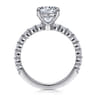Silvey - 14K White Gold Round Single Prong Diamond Engagement Ring - 0.5 ct