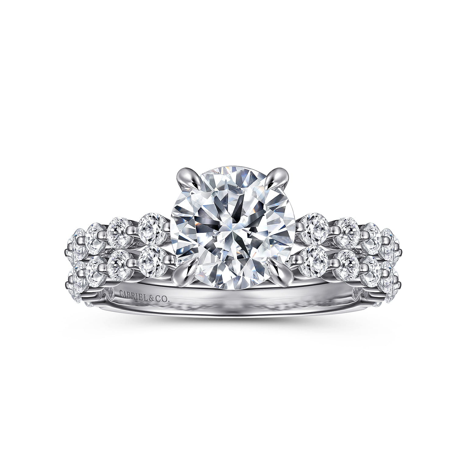 Silvey - 14K White Gold Round Single Prong Diamond Engagement Ring - 0.5 ct - Shot 4