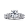 Silvey - 14K White Gold Round Single Prong Diamond Engagement Ring - 0.5 ct