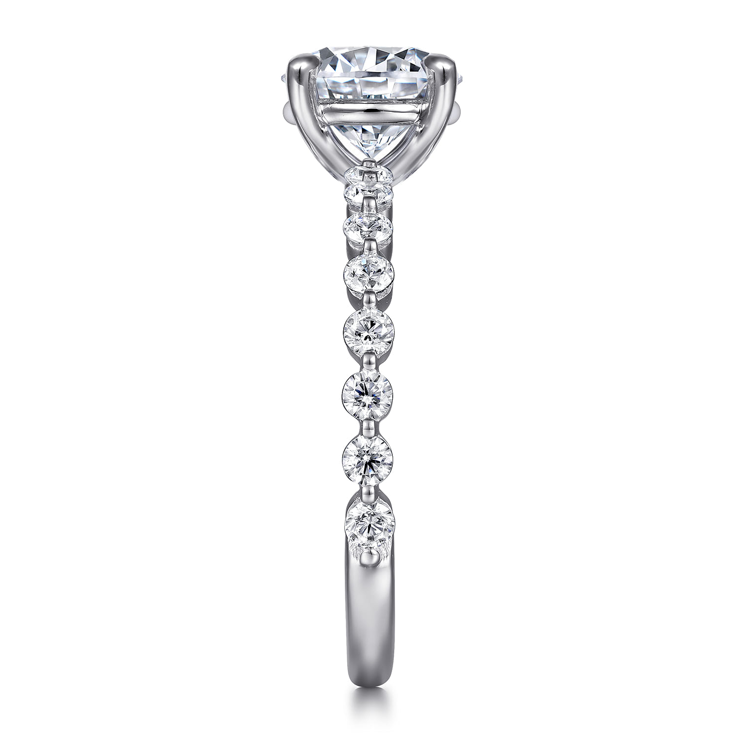 Silvey - 14K White Gold Round Single Prong Diamond Engagement Ring - 0.5 ct - Shot 5