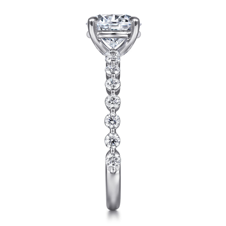 Silvey - 14K White Gold Round Single Prong Diamond Engagement Ring - 0.5 ct - Shot 5