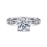 Lanna - 14K White Gold Round Diamond Engagement Ring - 0.5 ct