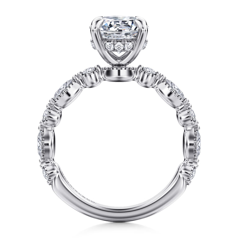 Lanna - 14K White Gold Round Diamond Engagement Ring - 0.5 ct - Shot 2