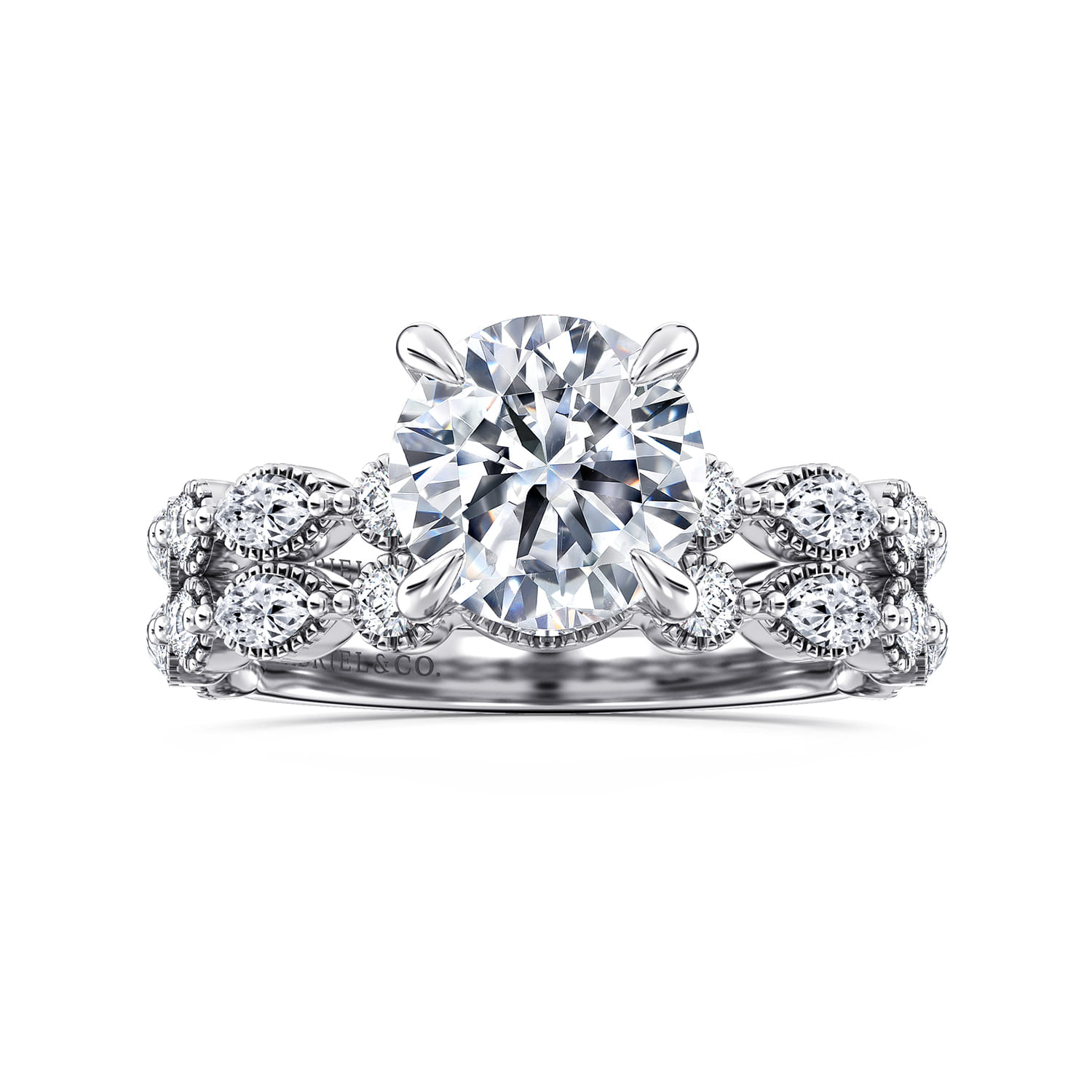 Lanna - 14K White Gold Round Diamond Engagement Ring - 0.5 ct - Shot 4