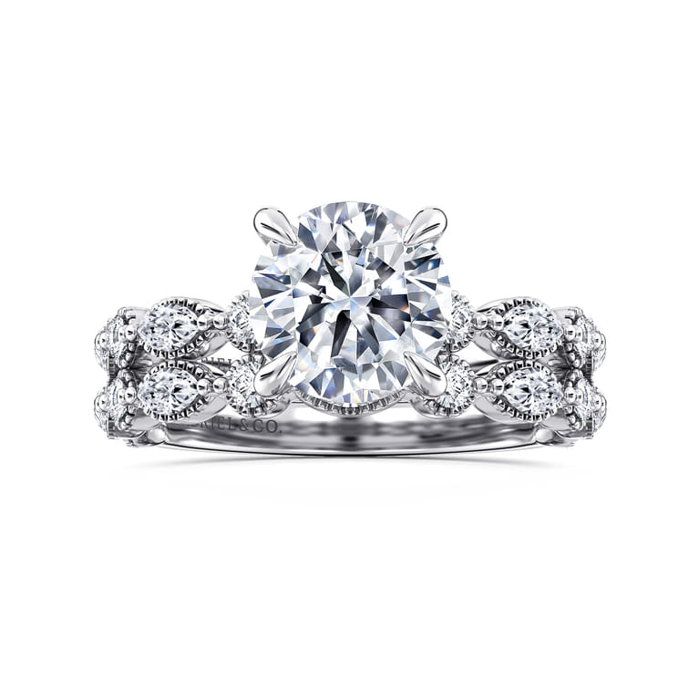 Lanna - 14K White Gold Round Diamond Engagement Ring - 0.5 ct - Shot 4