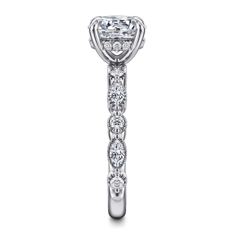 Lanna - 14K White Gold Round Diamond Engagement Ring - 0.5 ct - Shot 5
