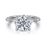 Caitte - 14K White Gold Round Double Prong Diamond Engagement Ring - 0.5 ct