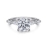 Caitte - 14K White Gold Round Double Prong Diamond Engagement Ring - 0.5 ct