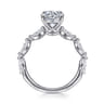 Caitte - 14K White Gold Round Double Prong Diamond Engagement Ring - 0.5 ct