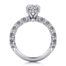 Zelmira - 14K White Gold Round Diamond Engagement Ring - 0.95 ct