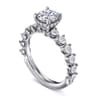 Zelmira - 14K White Gold Round Diamond Engagement Ring - 0.95 ct