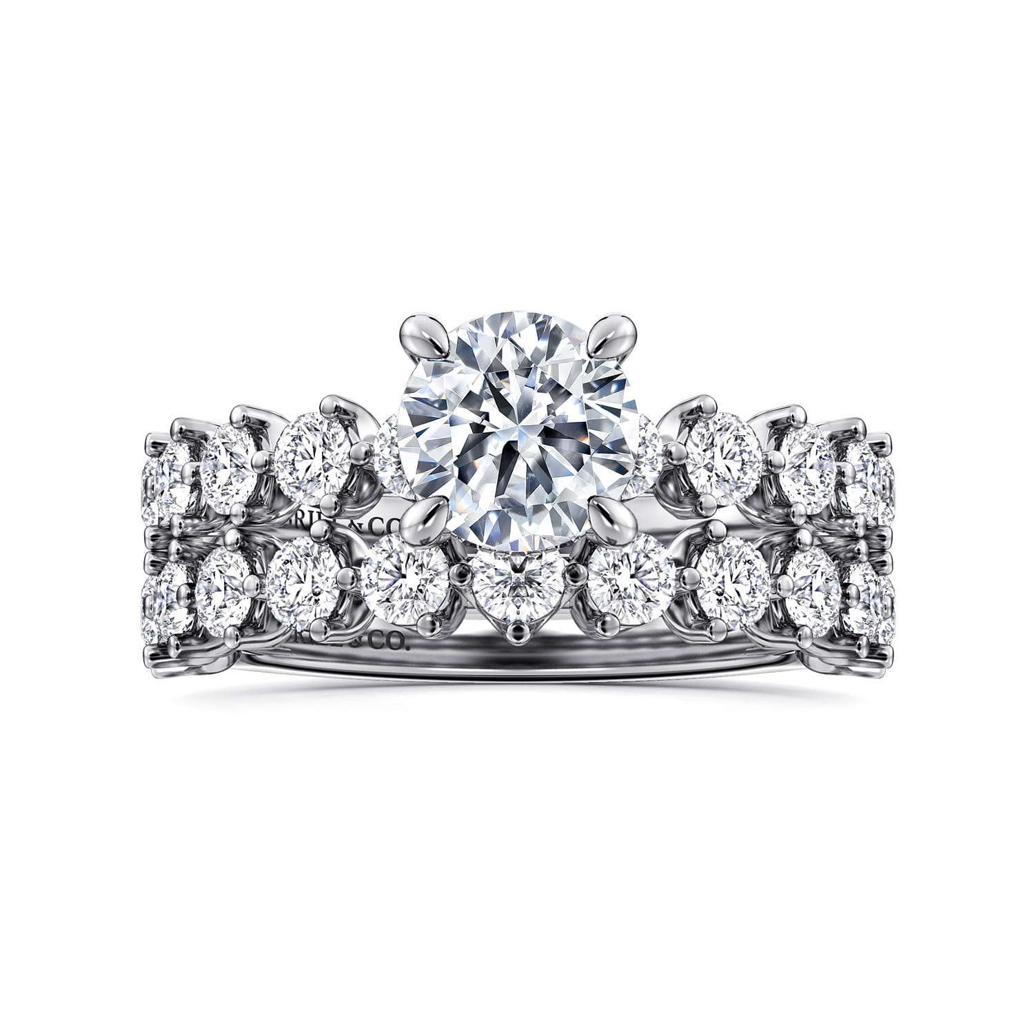 Zelmira - 14K White Gold Round Diamond Engagement Ring - 0.95 ct - Shot 4