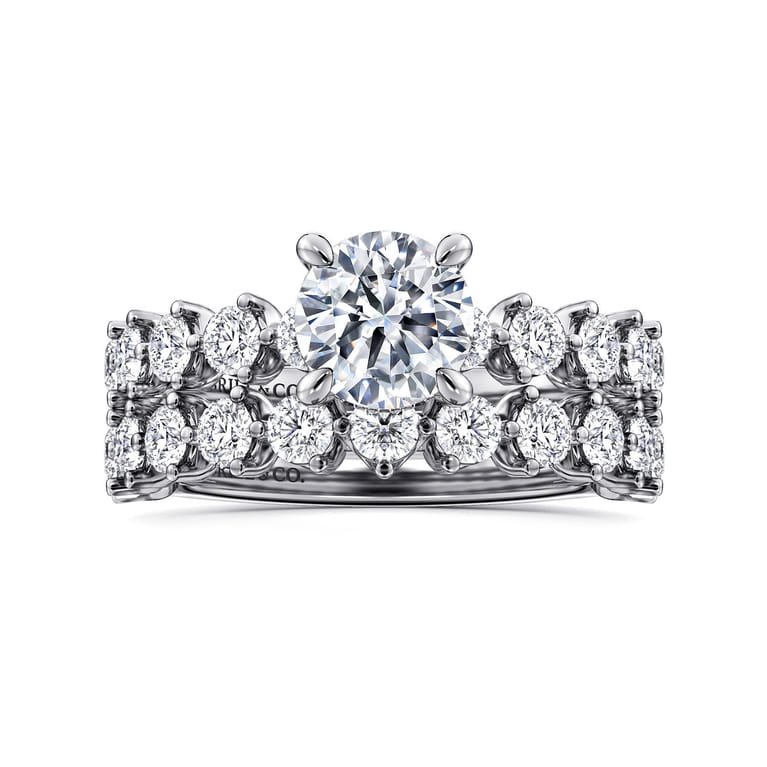 Zelmira - 14K White Gold Round Diamond Engagement Ring - 0.95 ct - Shot 4