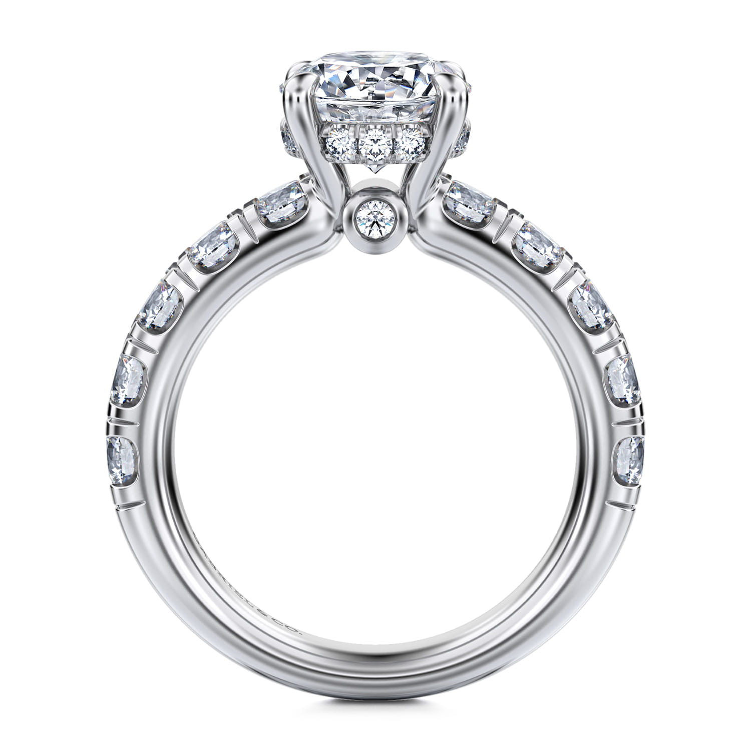 Broderick - 14K White Gold Round Diamond Engagement Ring - 1.5 ct - Shot 2