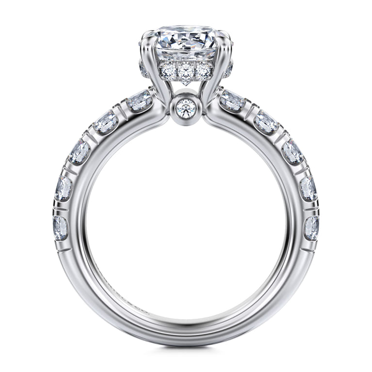 Broderick - 14K White Gold Round Diamond Engagement Ring - 1.5 ct - Shot 2