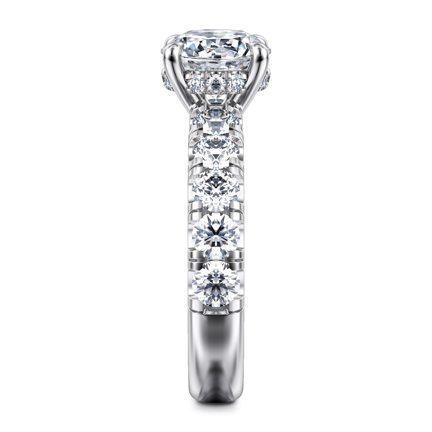 Broderick - 14K White Gold Round Diamond Engagement Ring - 1.5 ct - Shot 5