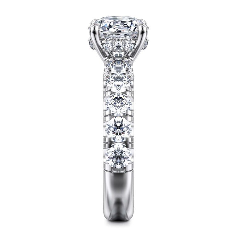 Broderick - 14K White Gold Round Diamond Engagement Ring - 1.5 ct - Shot 5