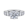 Broderick - 14K White Gold Round Diamond Engagement Ring - 1.7 ct