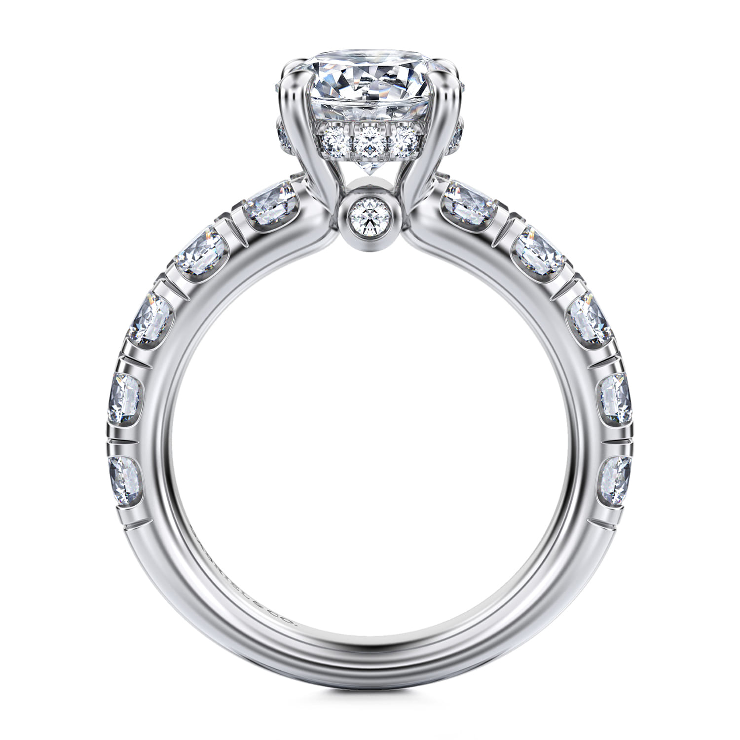 Broderick - 14K White Gold Round Diamond Engagement Ring - 1.7 ct - Shot 2