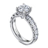 Broderick - 14K White Gold Round Diamond Engagement Ring - 1.7 ct