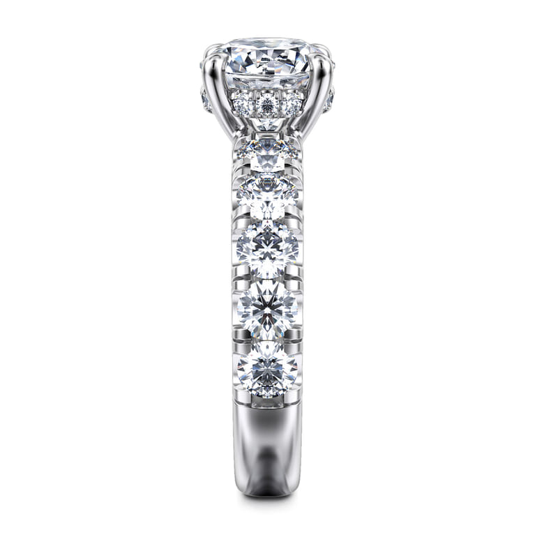 Broderick - 14K White Gold Round Diamond Engagement Ring - 1.7 ct - Shot 5