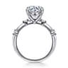 Frances - 14K White Gold Round Diamond Engagement Ring - 0.12 ct