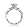 Frances - 14K White Gold Round Diamond Engagement Ring - 0.12 ct