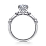 Frances - 14K White Gold Round Diamond Engagement Ring - 0.12 ct